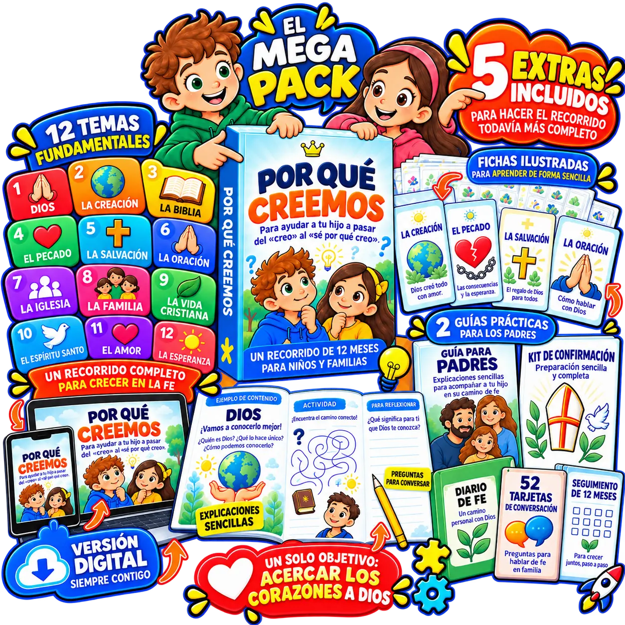 Mega Bundle Por qué creemos con programa, guías, tarjetas y diario